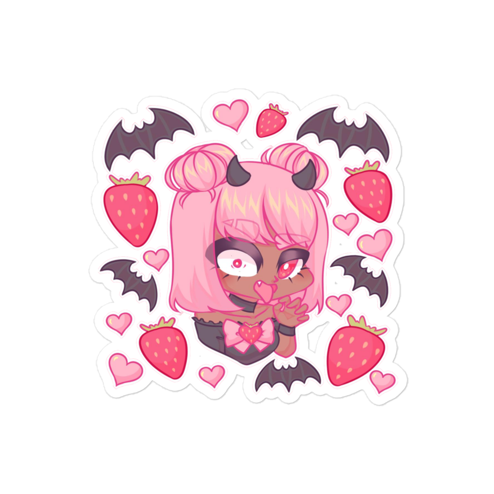 Strawberry Vampire Sticker
