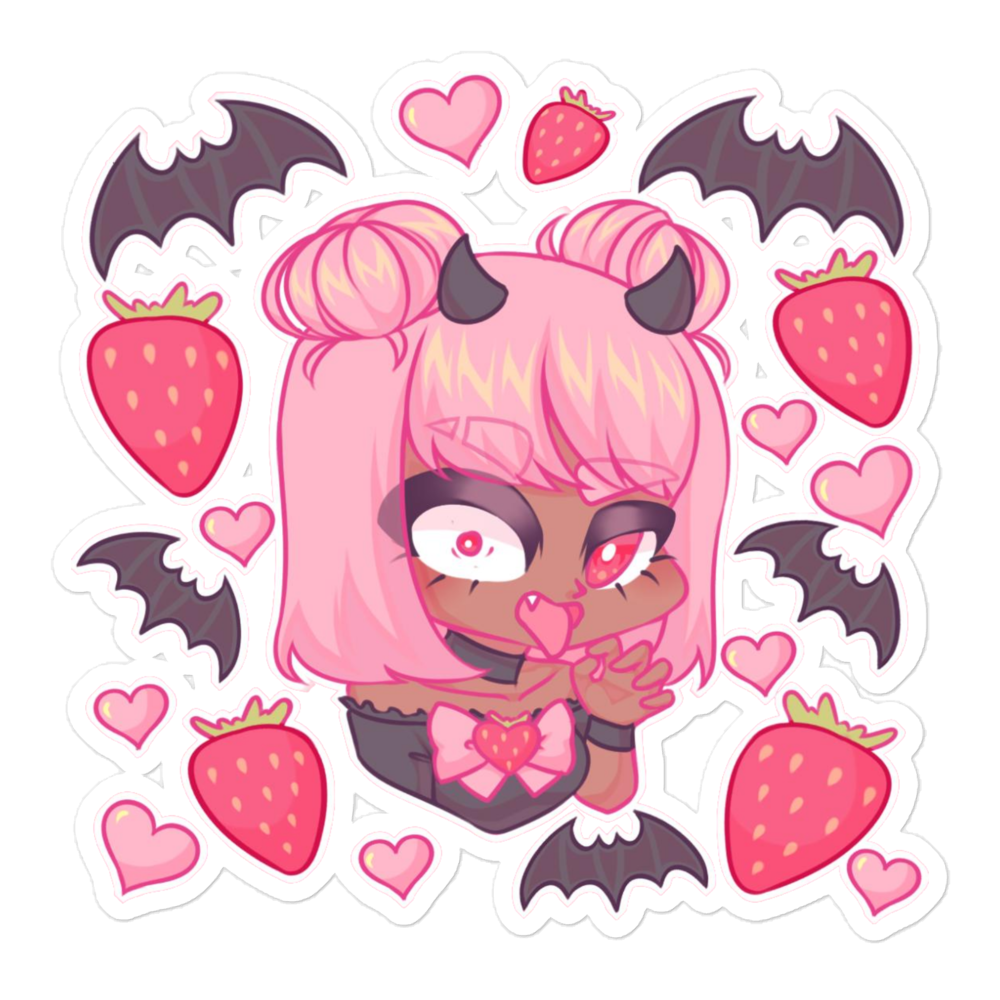 Strawberry Vampire Sticker