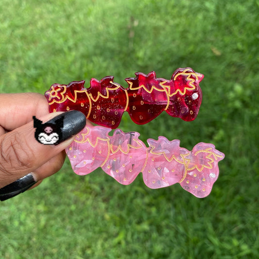 Strawberry Hair Clip Set