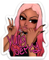 YungBerry Die Cut Stickers