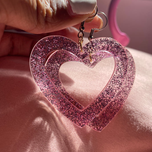 Sparkle Heart Earrings