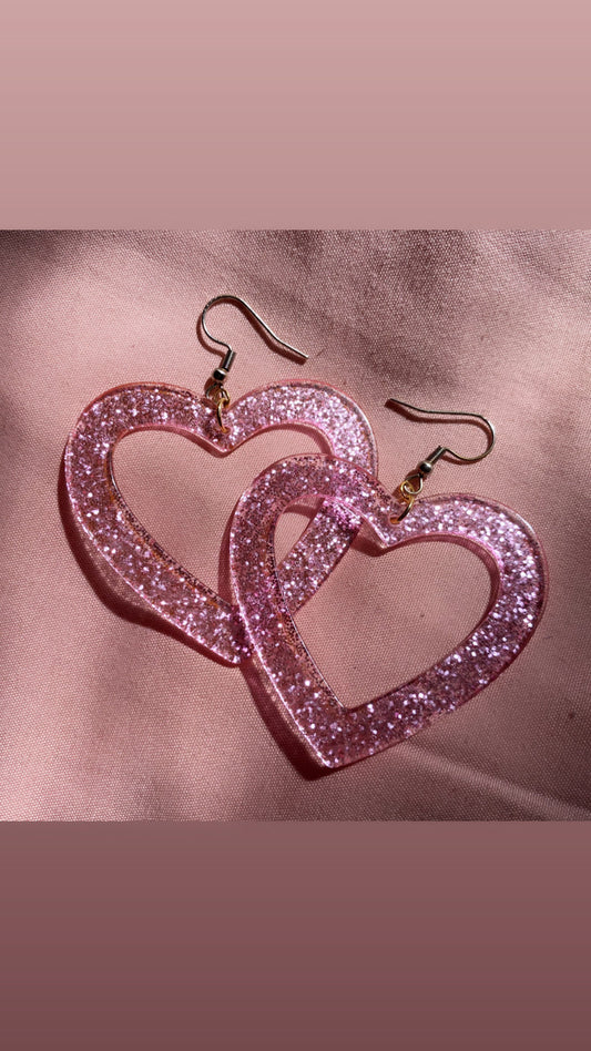 Sparkle Heart Earrings