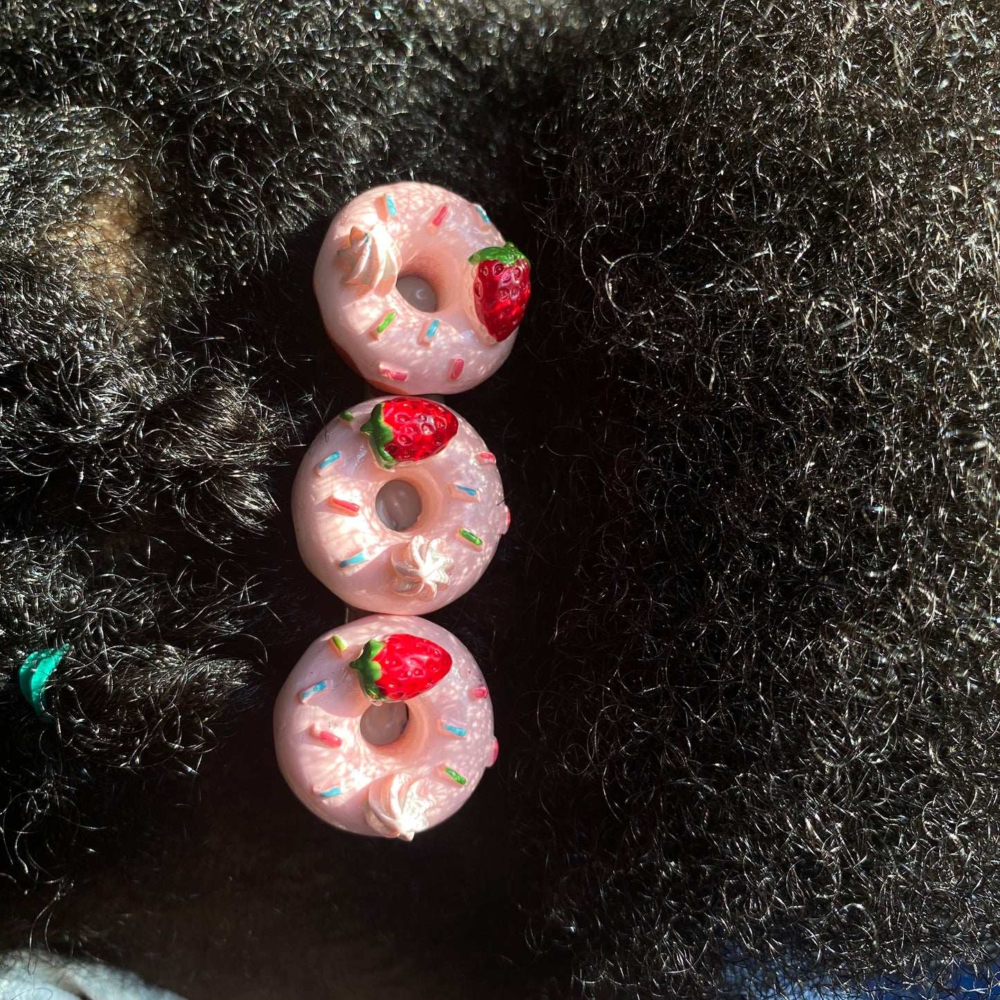Strawberry Donut Hair Clip