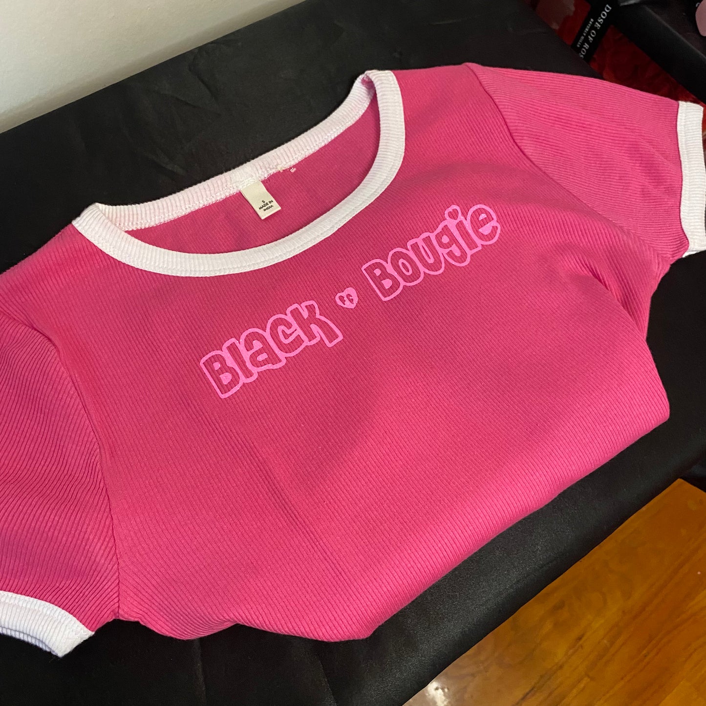 Black and Bougie Fitted Babydoll Tee